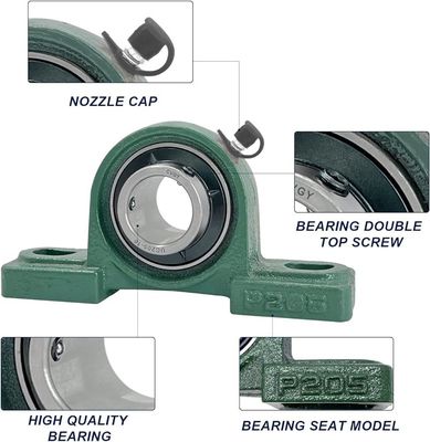 Chromstahl GCr15 Großgehäuse 2-1/2 "Kissenblock Lager UCP213-40 Präzisionsbewertung P0P6P5P4P2