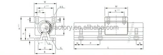 CNC-Aluminium-Runde Linearleitungsschiene SBR12 und Linear-Slide-Block SBR30UU für den Markt