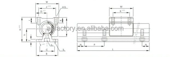 SBR30UU-1800mm CNC-Aluminium-Runde Linearleitbahn und Schieberad für Bekleidungsgeschäfte