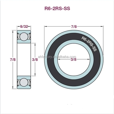 Imperial Miniaturlager R6-2RS C3 Freiraum 3/8&quot;x7/8&quot;x9/32&quot; Stabile Leistung