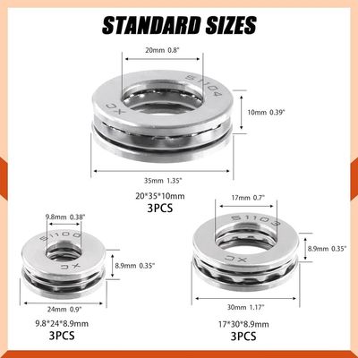 25*52*18 mm Motorradteile Chromstahl 51305 Schubkugellager mit Stahlkäfig