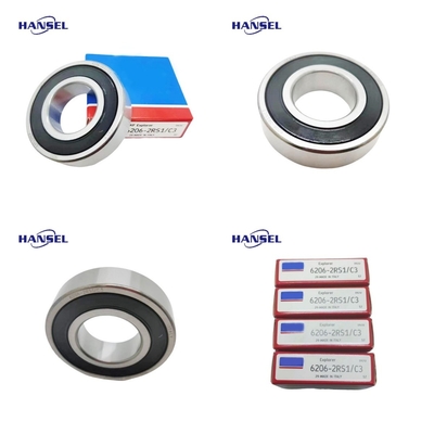 Bohrgröße 0 30 mm S K F Tiefen Rillen Kugellager 6206-2RS1/C3 für Leistung